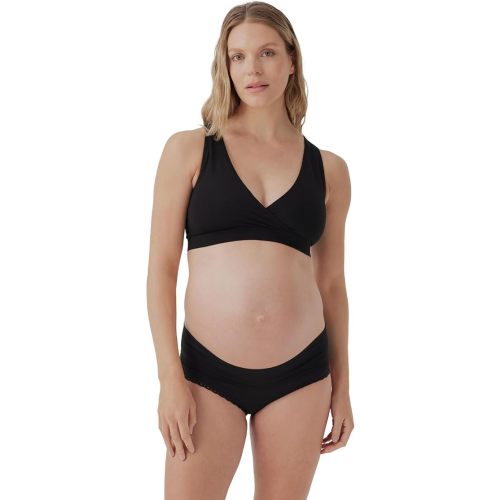 Pact Organic Cotton Maternity Foldover Hipster Underwear for Pregnancy Postpartum, 4 pack