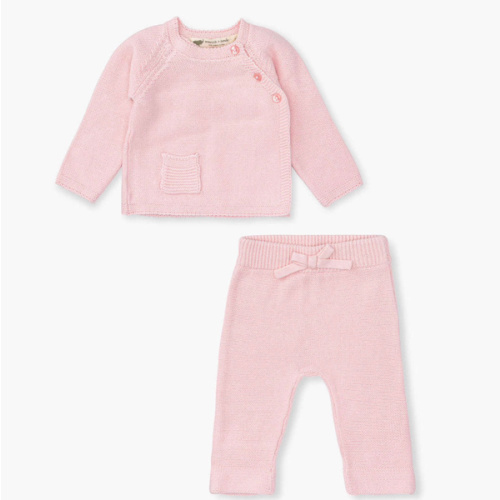 Little Darling Knit Top + Bottom in Pink - Monica+Andy