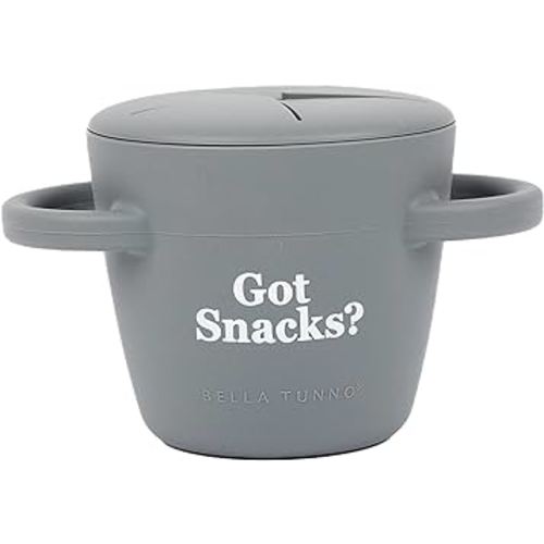 Snack Cups for Toddlers by Bella Tunno, Silicone Spill Proof Food Container with Lid, Babies & Kids 6-12 Months, Got Snacks
