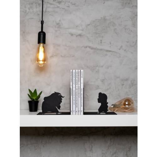 Beauty And The Beast Bookends, Metal Decor, Metal Art, Office Gift, Best Gift Ever, Beauty And Beast Bookends, Housewarming Gift, Movie Gift