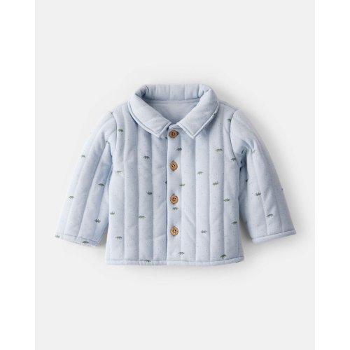 Baby Boy Dinosaur Quilted Cardigan - Blue | Carter's