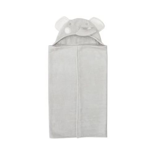 Critter Baby Hooded Towel, Gray Elephant