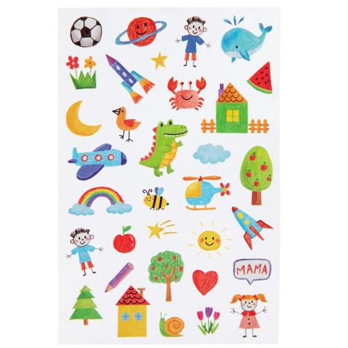 Glittery Kid Doodle Stickers