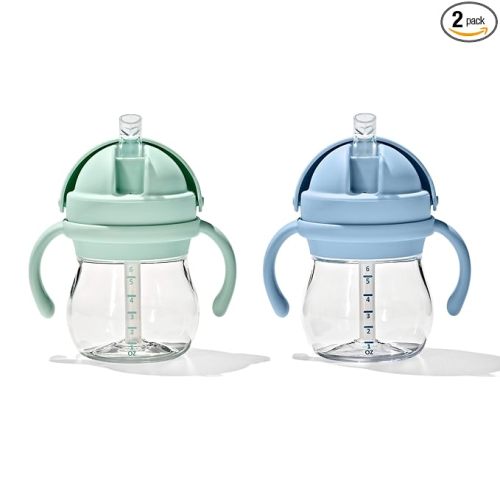 OXO Tot Transitions Straw Cup with Handles 6 oz. - Opal and Dusk - 2 Pack