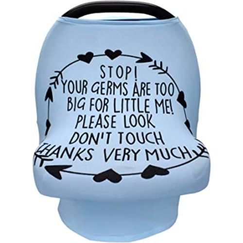 Baby Car Seat Cover, Metplus Nursing Breastfeeding Scarf Breathable Soft Stretchy - Multi Use Infant Carseat Canopy Newborn Carrier Covers, Babies Shower Gift for Boys Girls… (Gray)