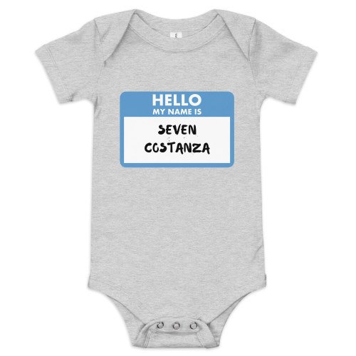 Seven Costanza Seinfeld Baby Onesie