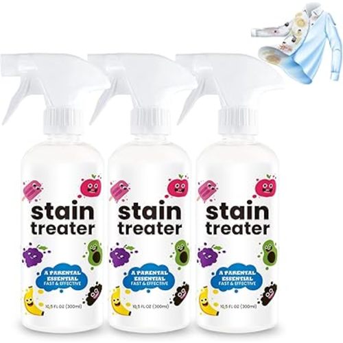 Stain Remover Spray 10.5 FL OZ - Stain Treater for Laundry, Laundry Stain Remover Spot Cleaner for Food, Grease, Oil Paint Blood and Pet Stains, Coffee Off from Laundry, Underwear, Fabric (3 Bottles)