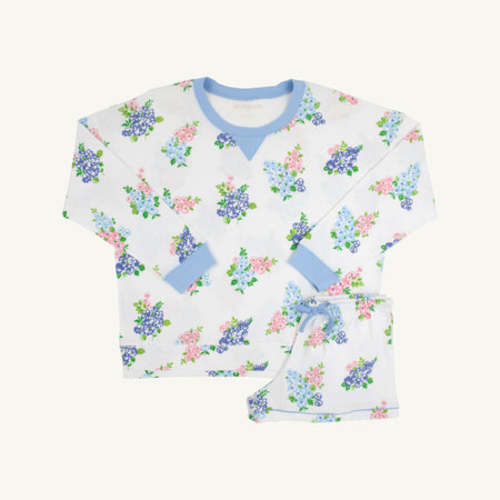 Callahan Cabernet Short Set (Ribbed) - Just Because Bouquets with Beale Street Blue