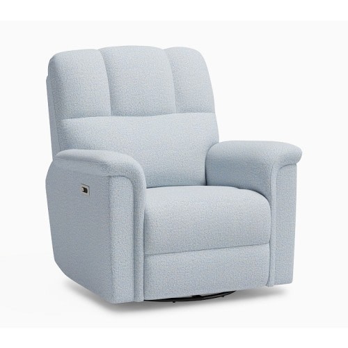 Lullaby Power Recliner Cozy Chenille Chambray