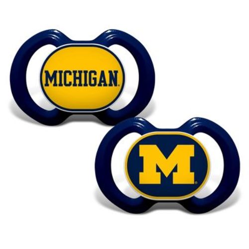 BabyFanatic Officially Licensed Unisex Pacifier 2-Pack - NCAA Michigan Wolverines