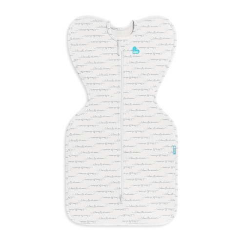 Love to Dream Swaddle Up Baby Sleep Sack, Arms Up Design, Sleep Nearly 2x Longer, Twin Zipper, Cotton, Small 8-13 lbs, 1.0 TOG, White Dreamer
