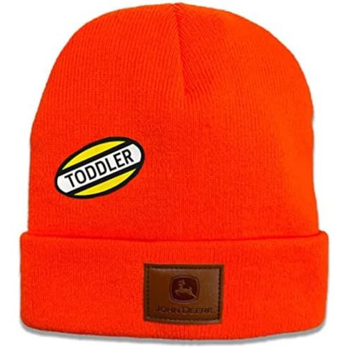 John Deere Toddler Size Acrylic Knit Beanie Stocking Caps Teal, Navy Blue, Orange, Brown, Camo, Storm Camo