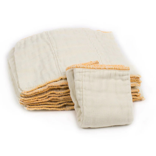 Cloth-eez Prefold Diapers - Organic Natural Unbleached - Newborn | Dozen