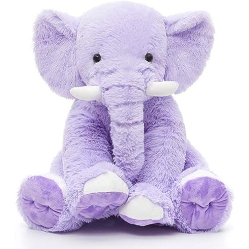 MorisMos Large Elephant Stuffed Animal, 19.6inch Soft Stuffed Elephant Plush Companion Gifts for Girls Boys, Purple