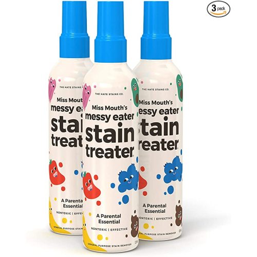 Hate Stains Co. Stain Remover for Clothes - Non-Toxic Laundry Stain Remover Spray for Baby & Kids - Messy Eater Spot Cleaner for Clothing, Fabric, Carpet (120ml, 4 oz Spray Bottles, 3 Pack) - 3 Pack - 4oz Bottles