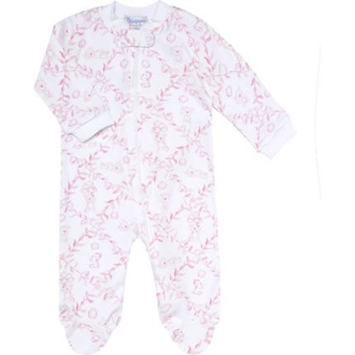 Pink Bears Trellace Zipper Footie - Baby, 3-6M