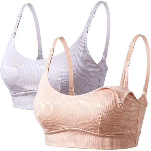 Bodily Everything Bra - Wireless Nursing Bras for Breastfeeding, Soft Stretchy Maternity Sleep Bra with Clip Down Access