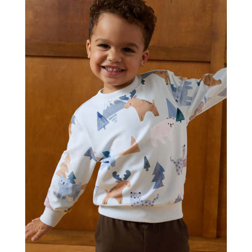 Alpine Explorers Crewneck Sweatshirt | Little Sleepies