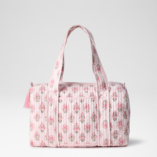 Block Print Quilted Weekender