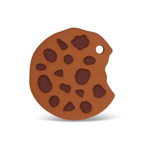 Baby Cookie Essentials Silicone Teether,Sensory Chew Toys | BPA Free Infant Teething Toys,Freezer Safe,Food Grade Silicone,Best Shower Gift for 3 Months+ Boys and Girls