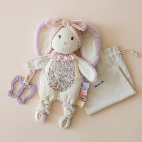 Bunny Lovey for Baby | Soft & Snuggly Baby Security Blanket | Moonkie