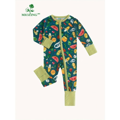 12-18mth [Cozy Bamboo Baby Onesie] MIOZING Baby Clothes | Long-Sleeved Comfortable Bamboo Onesie with Fruit And Vegetable Print - Holiday Photos, Outdoor Games, Daily Use, Halloween, Christmas, Thanksgiving Gifts