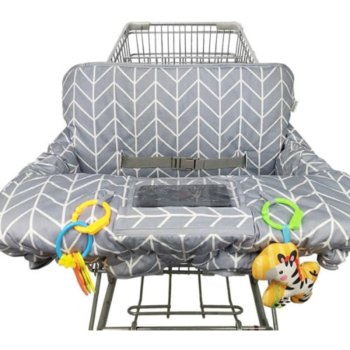 Shopping Cart Cover for Baby ICOPUCA Cotton High Chair Cover, Reversible, Machine Washable for Infant, Toddler, Boy or Girl (Grey Arrow Print)