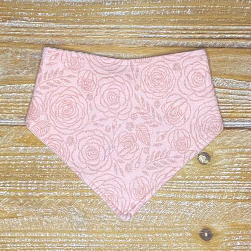 Bandana Bib in Glam Girl Rose Gold Metallic