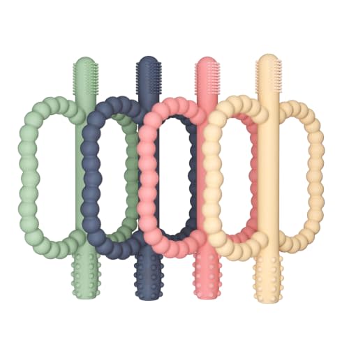 Baby Silicone Teething Toys, Teether Sticks for Babies,3-36 Months | Silicone Teether Tubes for Baby Girl,BPA Free, Anti-Choking Design, Infants Toddler Sensory Chew Toys, for 0-6-12 Months