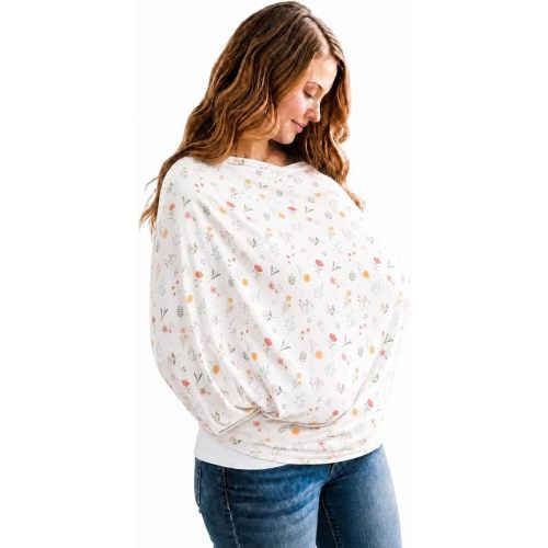 Copper Pearl Nursing Cover for Breastfeeding – Multi-Use Baby Car Seat, Stroller & Breast Feeding Cover Up for Women, Stretchy Breathable for Boy or Girl, Mabel