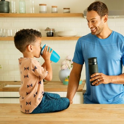 Munchkin Miracle 360 Sippy Cup Portable Drinkware - Green/Blue 10oz 2ct