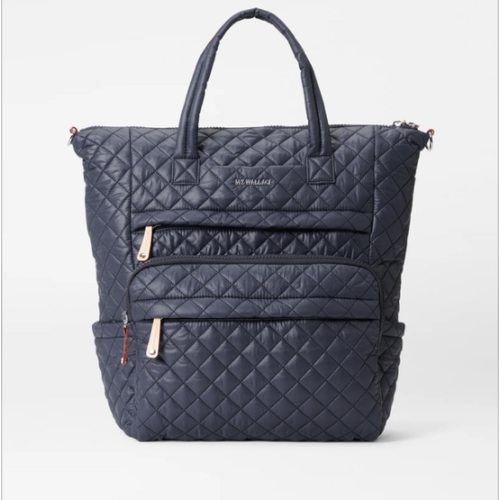 MZ Wallace Dawn Navy Blue Metro Utility Backpack - Luxury Quilted Backpack | MZ Wallace