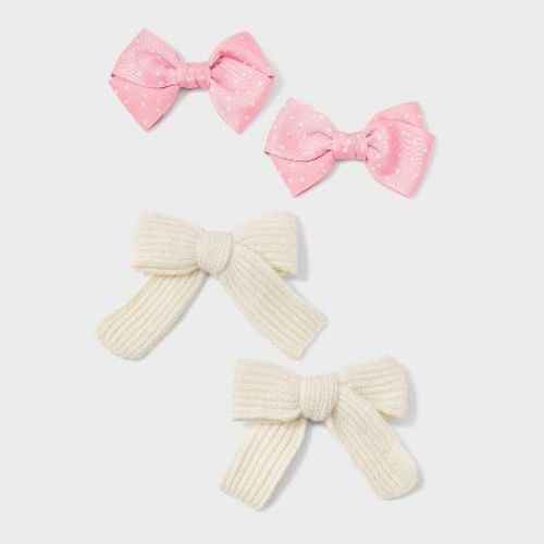 Girls' 4pk Salon Bow Clip Set - Cat & Jack™