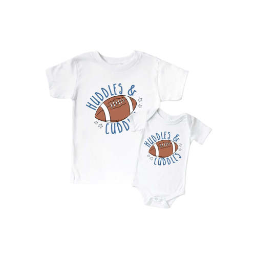 Graphic Bodysuit & Kids' Tee | Huddles & Cuddles Blue