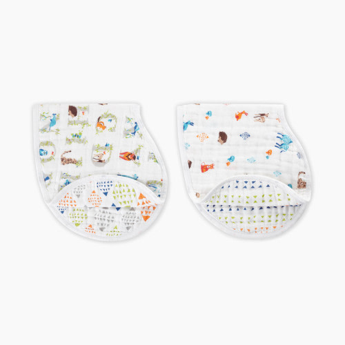Aden + Anais Cotton Muslin Burpy Bibs (2 Pack) - Many Moons
