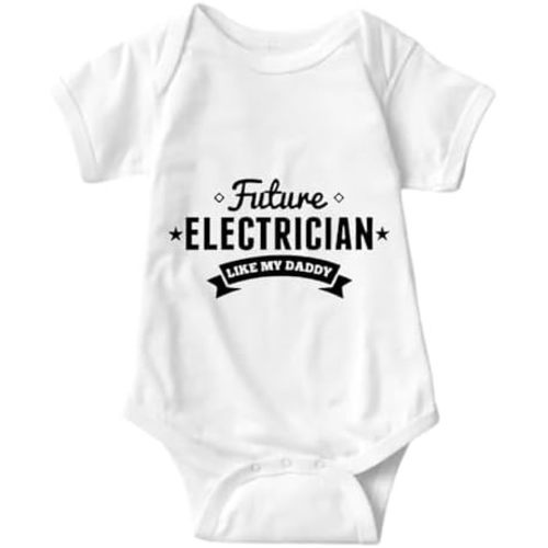 Future Electrician Like My Daddy Bodysuit Newborn Outfits Baby Romper Infant One Piece Outfits