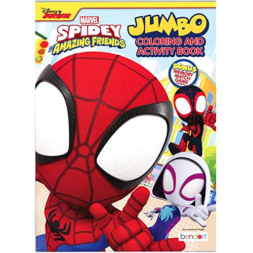 Marvel Spidy and His Amazing Friends 64-page Coloring and Activity Book, Spiderman, Bendon