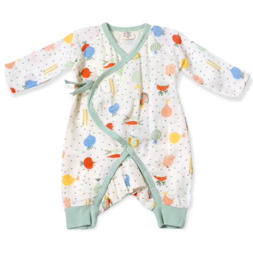 Veggie Baby Kimono Romper (Organic Muslin)