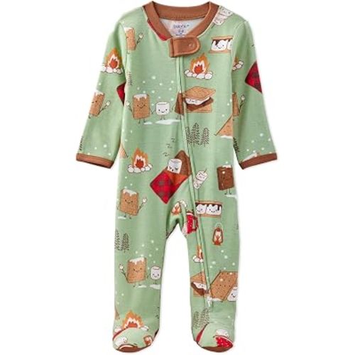 Butterblu Scout Sleep & Play 100% Organic Cotton Footed Zip Front PJs