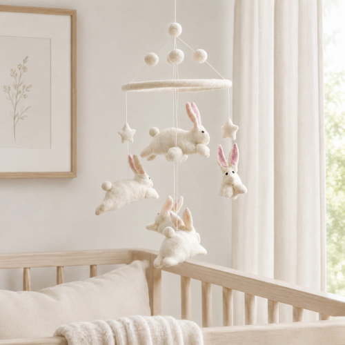 Felt Baby Mobile - Bunnies