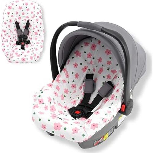 Orzbow Infant Car Seat Cover Liner, 100% Cotton, Breathable, Pink