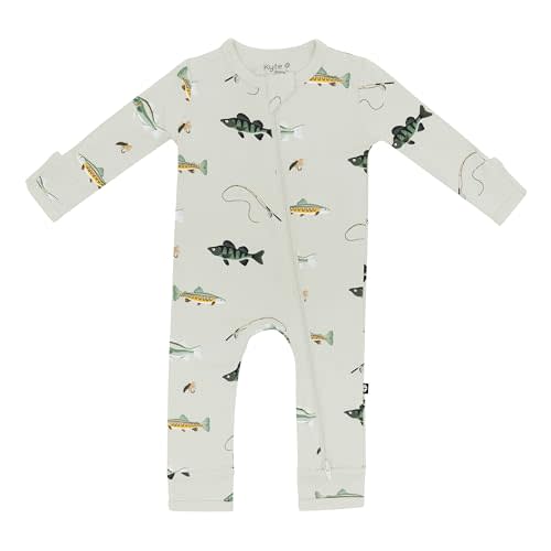 KYTE BABY Unisex Rayon Made From Bamboo Zippered Rompers 0-24 Months
