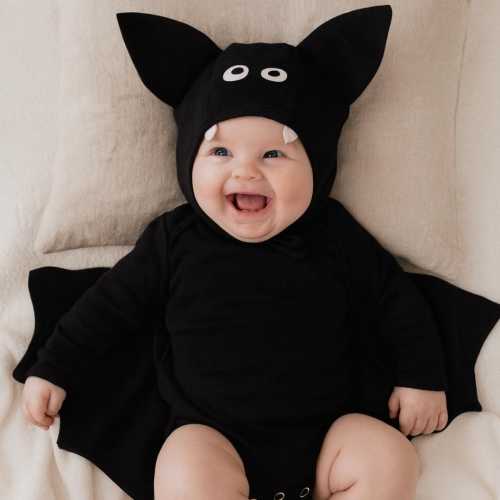 Baby Bat Costume Romper: Fancy Dress Outfit with Hood