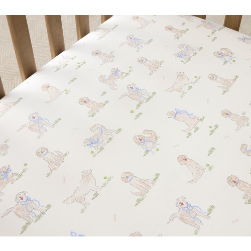 Puppy Organic Crib Fitted Sheet