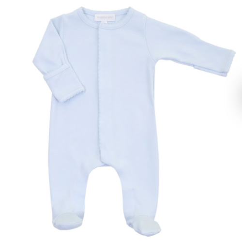 Magnolia Baby Boy Essentials Solid Blue Footie