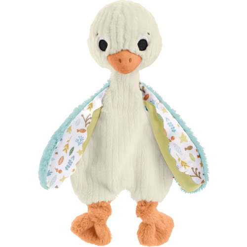Fisher-Price Snuggle Up Goose Baby Sensory Toy, Plush Toy with Jingles for Newborns