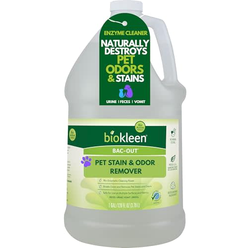Biokleen Bac-Out Pet Stain Remover - Enzymatic, Natural, Plant-Based Destroys Stains & Odors, Safe for Surfaces & Fabrics, Carpet Cleaner - Eco-Friendly, Lavender Lime Scent, 1 Gallon