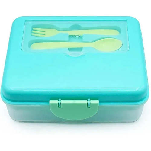 Melii - Two Tier Bento, 48.8 Oz, Blue Mint Lime