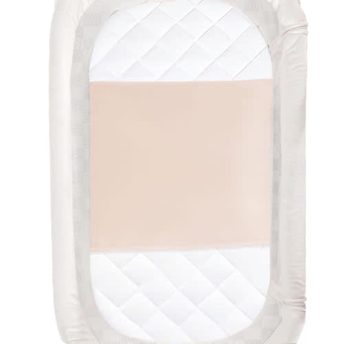 PROMEED 100% Mulberry Silk Bassinet Sleeve for Baby Bald Spots, Preminium 23 Momme Silk Bassinet Half Sheet for Baby Hair Loss (Champagne)