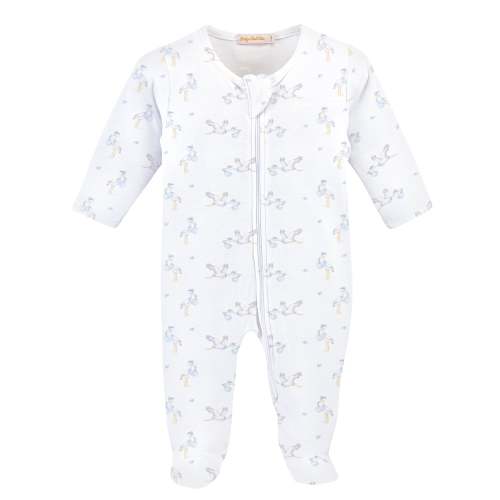 Printed Zipped Footie, Tiny Storks